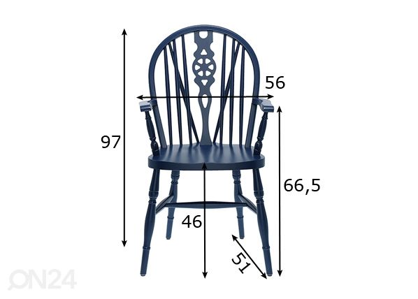 Обеденный стул Windsor размеры