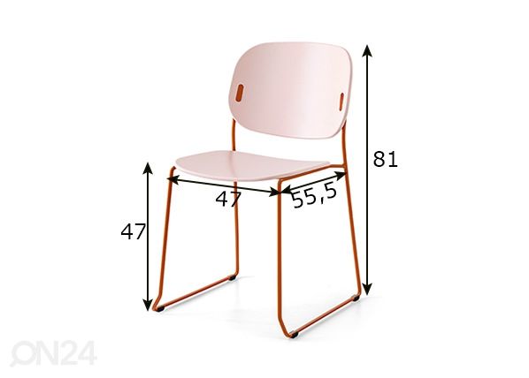 Обеденный стул Yo, 2 шт размеры