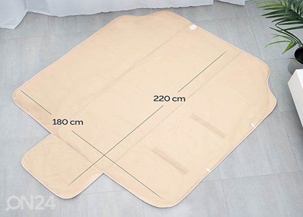Одеяло с подогревом с эффектом инфракрасной бани, EcoSapiens, 180х220 см, бежевый размеры