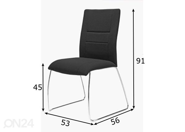 Офисный стул Horo Visitor размеры