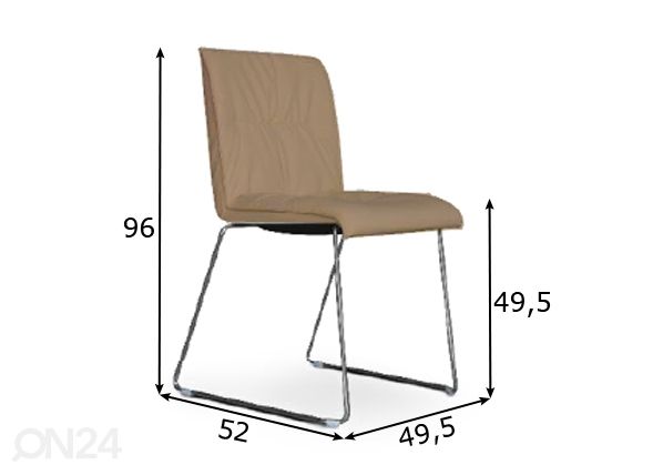 Офисный стул Mino Visitor размеры