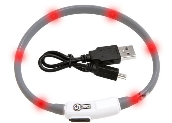 Ошейник для кошек LED Vision usb 20-35 см черный