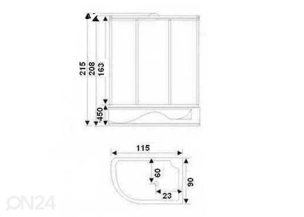 Паровая баня Constar 115x90 см размеры