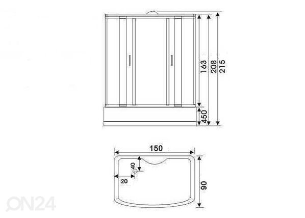 Паровая баня Constar 150x90 см размеры
