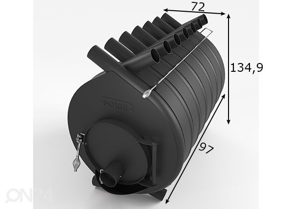 Печь-булерьян Polar 04, 35 kW размеры