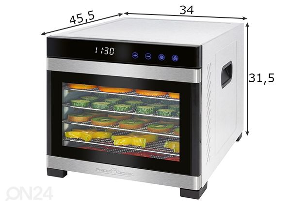 Пищевая сушилка ProfiCook PCDR1218 размеры