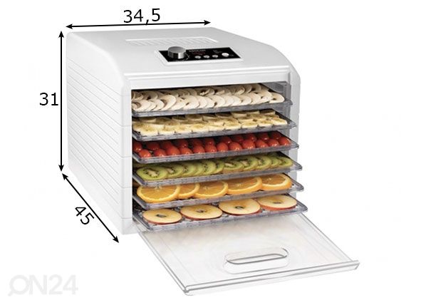 Пищевой дегидратор Sencor SFD6500WH размеры