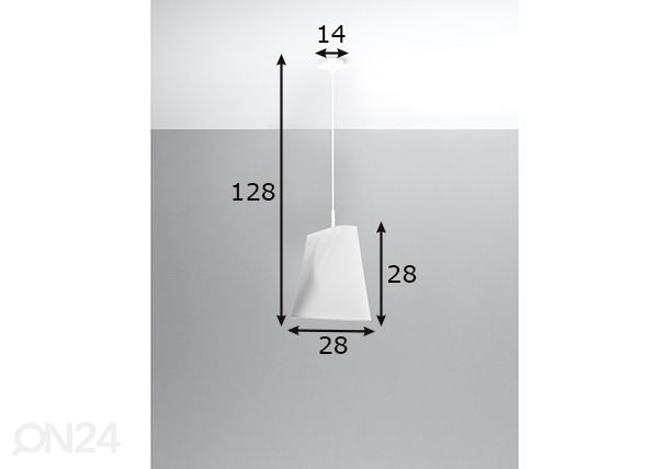 Подвесной светильник Blum 1, белый размеры