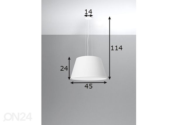 Подвесной светильник Cono 45 cm, белый размеры