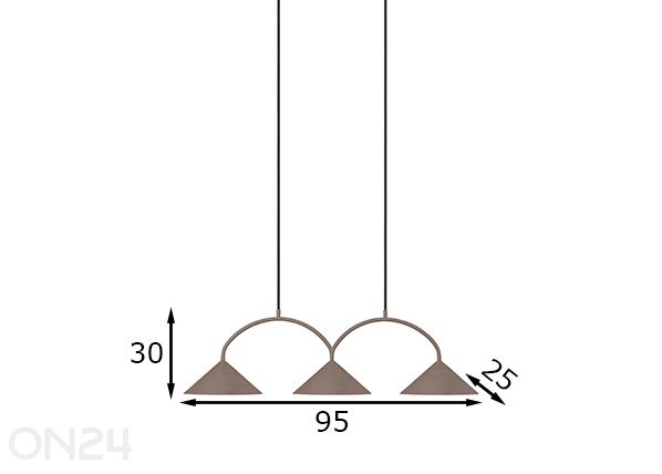 Подвесной светильник Curve 3 размеры