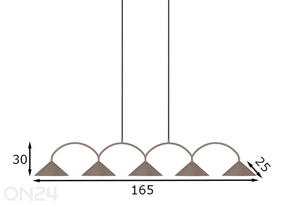 Подвесной светильник Curve 5 размеры