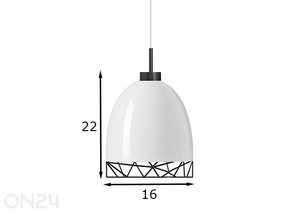 Подвесной светильник Decco Mini, черный/белый размеры