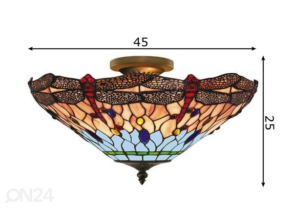 Подвесной светильник Dragonfly Tiffany размеры
