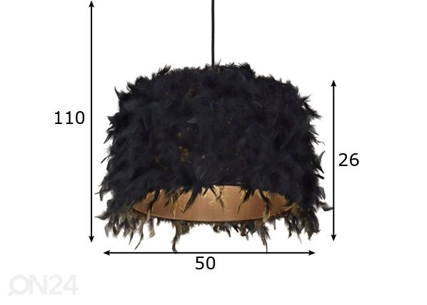 Подвесной светильник Feather Ø50 см размеры