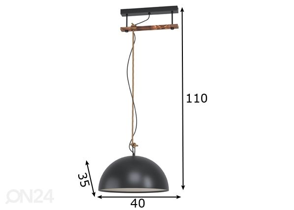 Подвесной светильник Hodsoll размеры