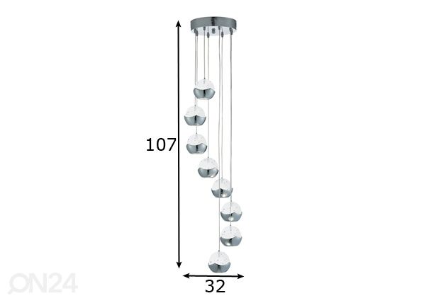 Подвесной светильник Ice Ball размеры