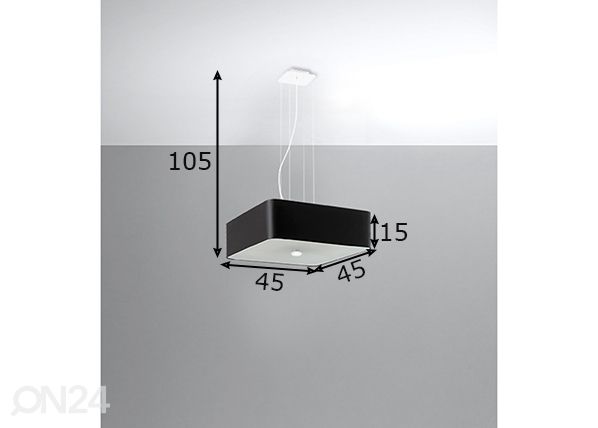Подвесной светильник Lokko 45 cm, черный размеры
