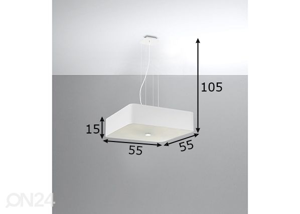 Подвесной светильник Lokko 55 cm, белый размеры