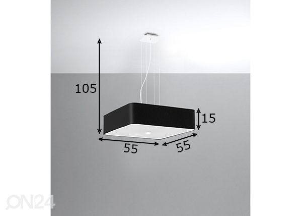 Подвесной светильник Lokko 55 cm, черный размеры