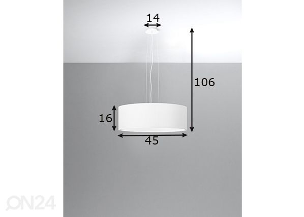 Подвесной светильник Rollo 45 cm, белый размеры