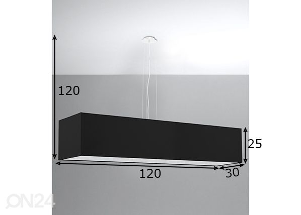 Подвесной светильник Santa BIS 120 cm, черный размеры