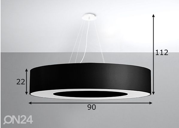 Подвесной светильник Saturno 90 cm, черный размеры