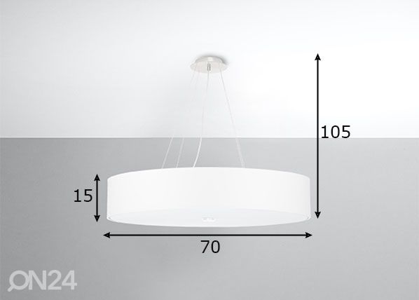 Подвесной светильник Skala 70 cm, белый размеры