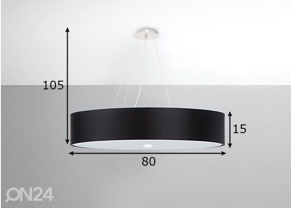 Подвесной светильник Skala 80 cm, черный размеры