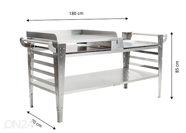 Подставка для печи для пиццы Baso-Inox-XL размеры