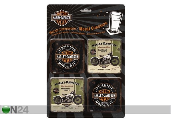 Подставка под стакан Harley-Davidson Motorcycles 4 шт