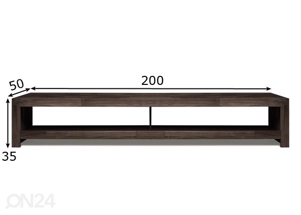 Подставка под ТВ из массива дуба Kirea 200 cm размеры