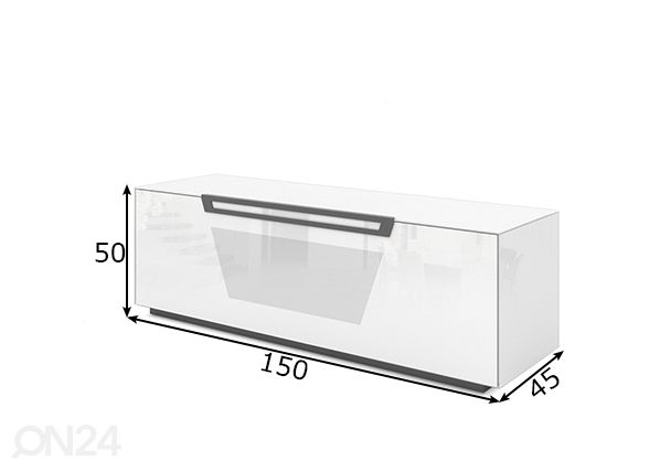 Подставка под ТВ на колесах Venti 150 cm размеры