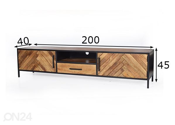 Подставка под ТВ Brooklyn 200 cm размеры