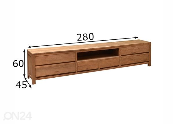 Подставка под ТВ Inal 280 cm размеры