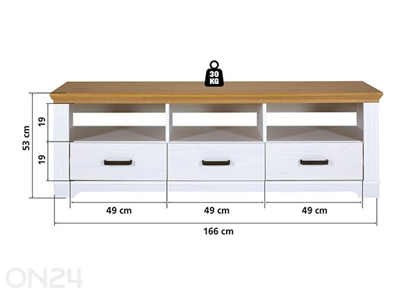 Подставка под ТВ Maluno 48x166 см размеры