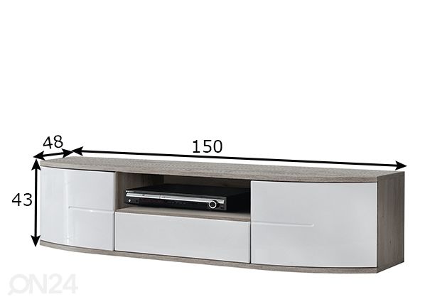 Подставка под ТВ Ontario 150 cm размеры