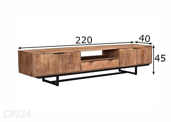 Подставка под ТВ Valdez 220 cm размеры