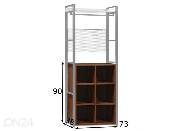 Полка для обуви гардеробной системы (80 cm, тёмный) размеры
