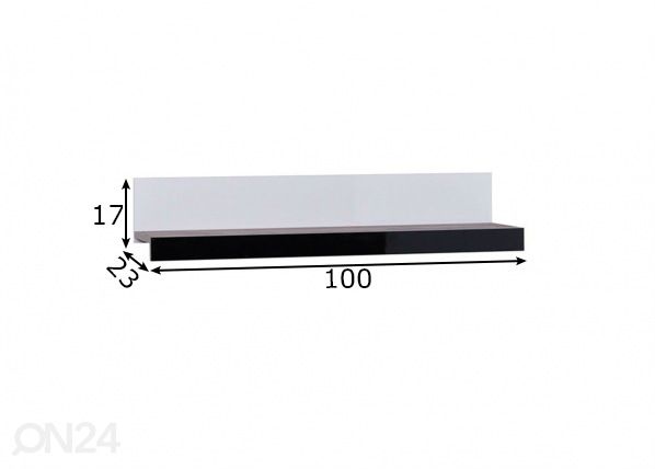Полка настенная 100 cm размеры