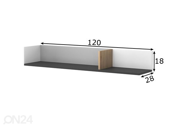 Полка настенная 120 cm размеры