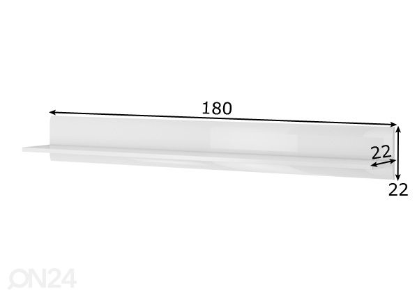 Полка настенная 180 cm размеры