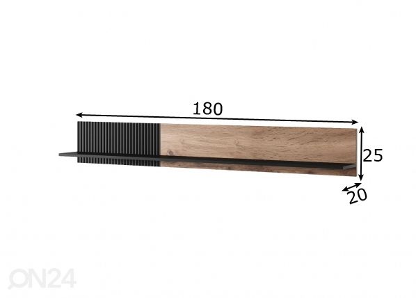 Полка настенная 180 cm размеры