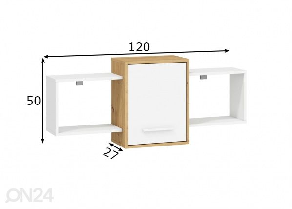 Полка настенная Clon 120 cm размеры