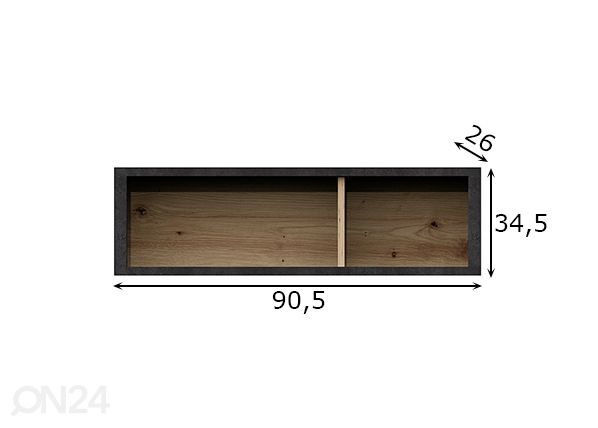 Полка настенная In-Loft 55 размеры