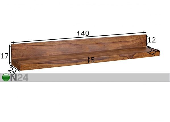 Полка настенная Mumbai 140 cm размеры