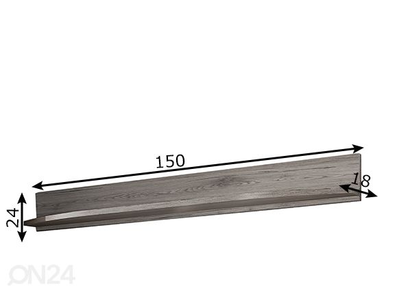 Полка настенная Ontario 150 cm размеры