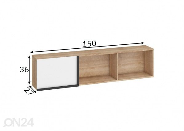 Полка настенная Youghal 150 cm размеры