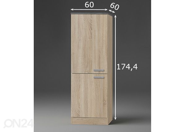 Полувысокий кухонный шкаф Neapel 60 cm размеры