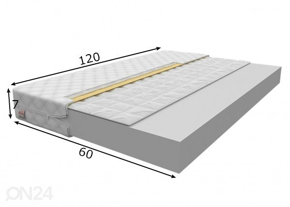 Поролоновый матрас 60x120 cm размеры