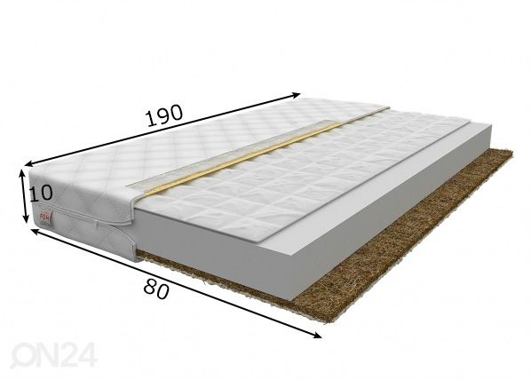 Поролоновый матрас 80x190 cm размеры